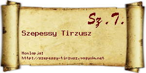 Szepessy Tirzusz névjegykártya